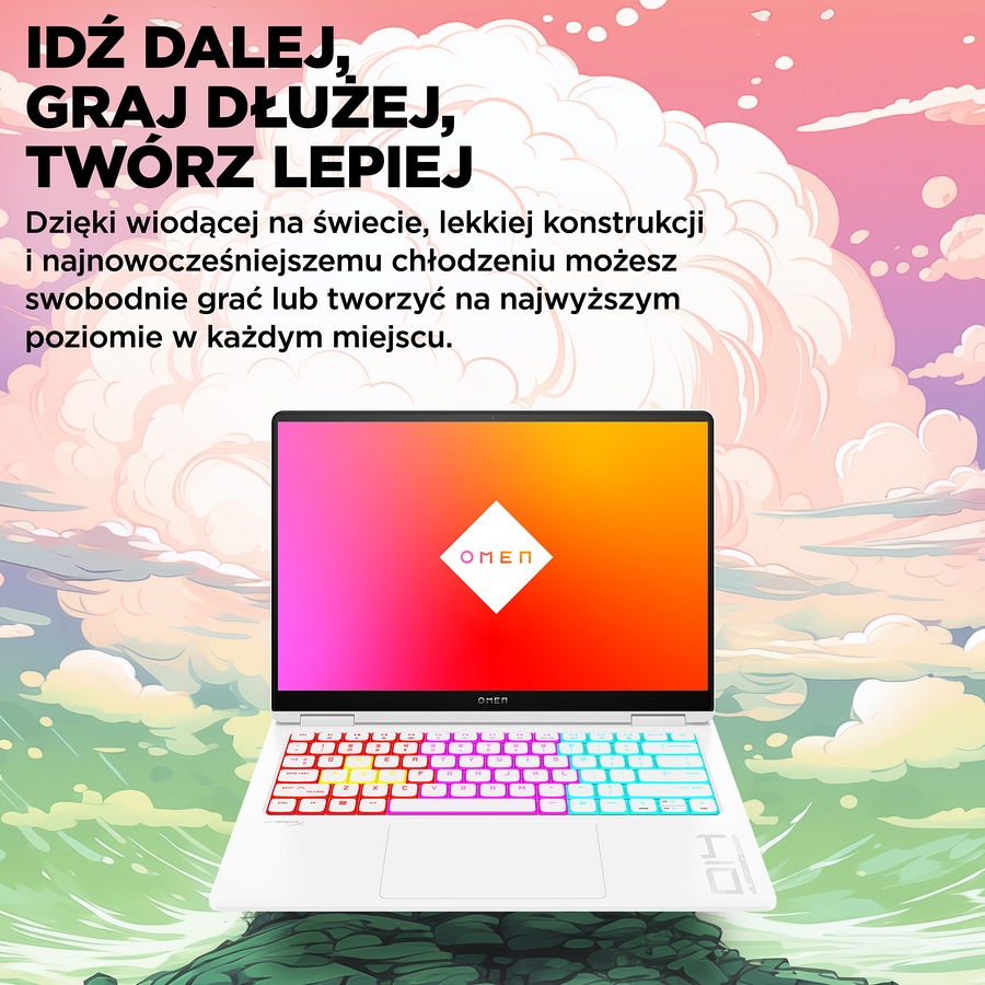 HP OMEN Transcend 14 3K OLED 120Hz Intel Core Ultra 7 155H 16-rdzeni 16GB LPDDR5x 512GB SSD NVMe NVIDIA GeForce RTX 4060 8GB W11