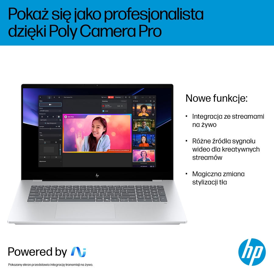 Dotykowy HP OmniBook 7 17" Next Gen AI FullHD IPS Intel Core Ultra 7 258V 8-rdzeni 32GB LPDDR5x 2TB SSD NVMe Windows 11 Pro