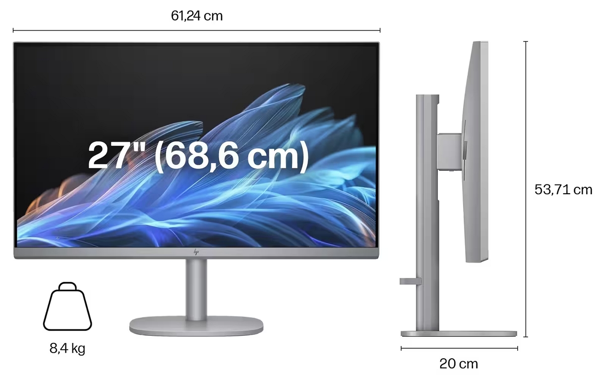 Dotykowy AiO HP OmniStudio X 27 FullHD IPS Intel Core Ultra 7 155H 16-rdzeni 16GB DDR5 1TB SSD NVMe Windows 11 +klaw. i mysz