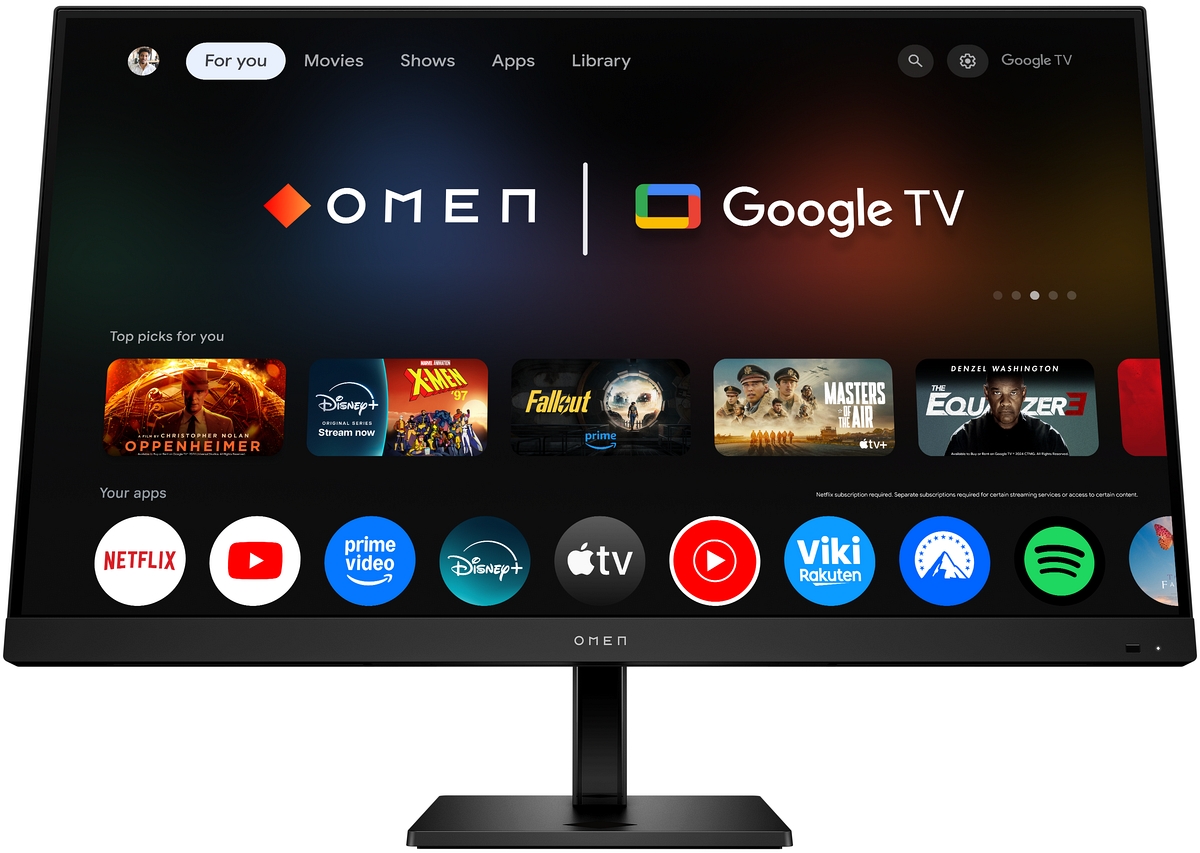 Monitor inteligentny HP OMEN 32x 4K Gaming UltraHD IPS 144Hz HDR 31.5 cali 3840x2160 Google TV HDMI DisplayPort USB-C 99Z68AS