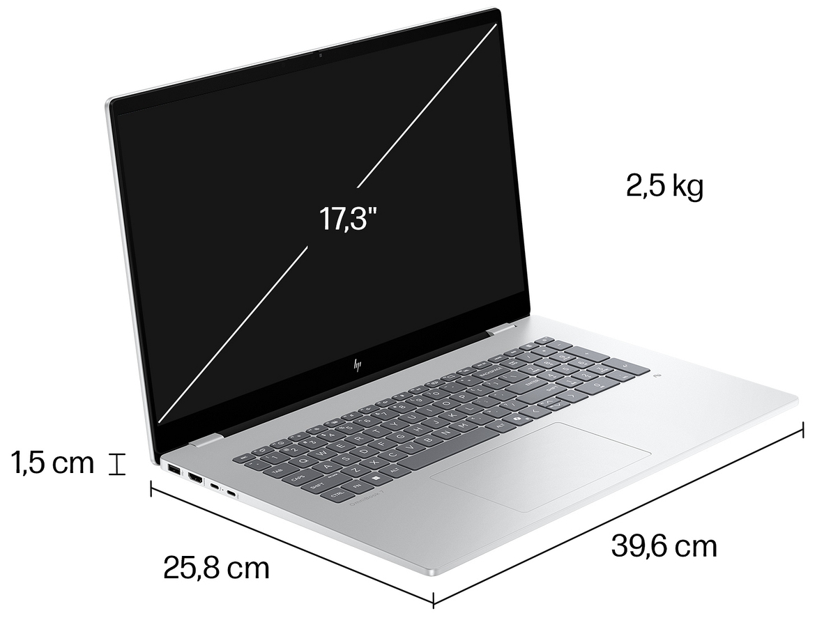 Dotykowy HP OmniBook 7 17" Next Gen AI FullHD IPS Intel Core Ultra 7 258V 8-rdzeni 32GB LPDDR5x 2TB SSD NVMe Windows 11 Pro