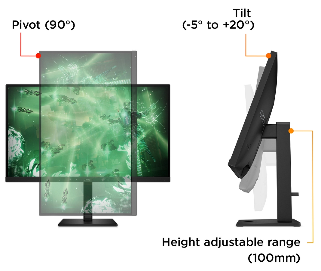 Monitor HP Omen 27q G2 QHD IPS 180Hz 27 cali 2560x1440 HDMI DisplayPort pivot AV4H6AS