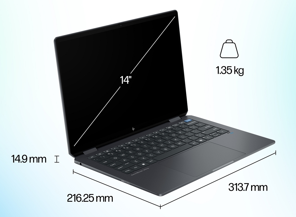 Dotykowy HP OmniBook Ultra Flip 14 2.8K OLED Intel Core Ultra 7 258V 8-rdzeni 32GB LPDDR5x 2TB SSD NVMe Windows 11 Active Pen