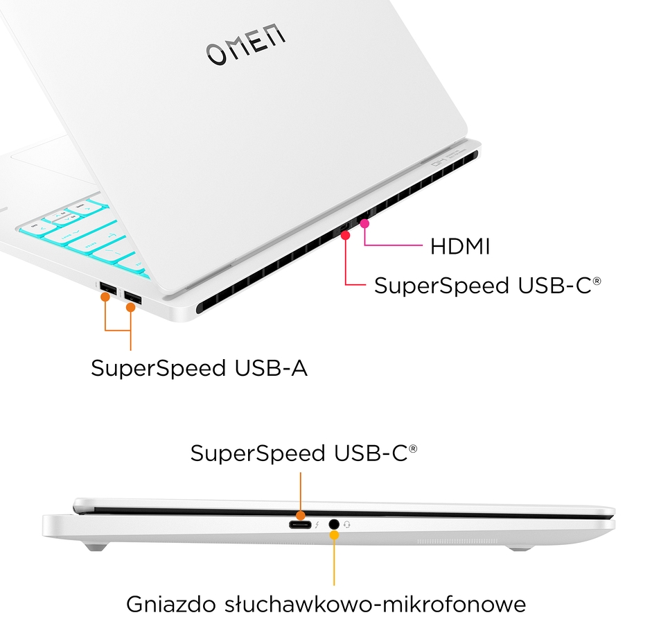 HP OMEN Transcend 14 3K OLED 120Hz Intel Core Ultra 7 155H 16-rdzeni 16GB LPDDR5x 512GB SSD NVMe NVIDIA GeForce RTX 4060 8GB W11