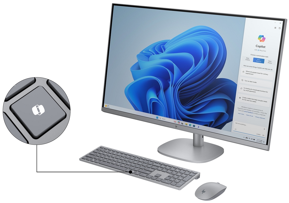 AiO HP OmniStudio X 32 UHD 4K IPS Intel Core Ultra 7 155H 16-rdzeni 32GB DDR5 2TB SSD NVMe Windows 11 + klawiatura i mysz