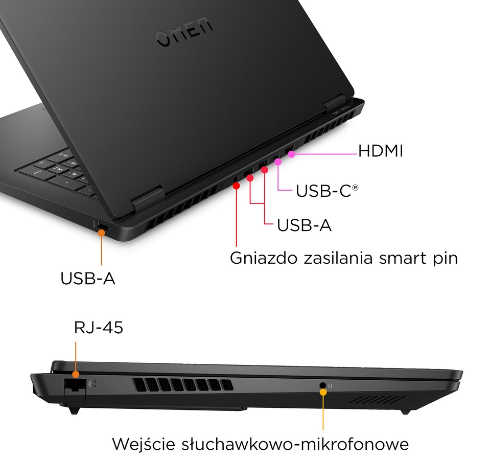 HP OMEN 17 QHD IPS 240Hz AMD Ryzen 7 8845HS 8-rdzeni 16GB DDR5 1TB SSD NVMe NVIDIA GeForce RTX 4070 8GB Windows 11