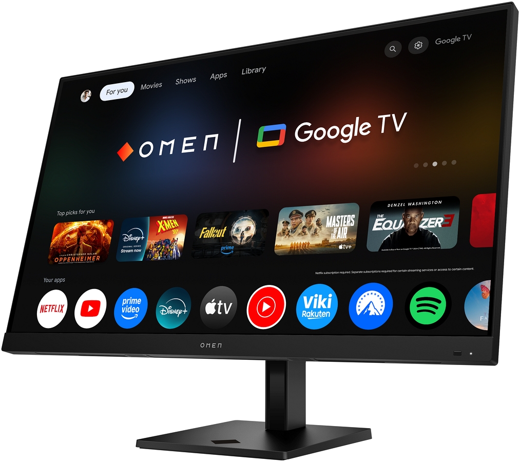 Monitor inteligentny HP OMEN 32x 4K Gaming UltraHD IPS 144Hz HDR 31.5 cali 3840x2160 Google TV HDMI DisplayPort USB-C 99Z68AS