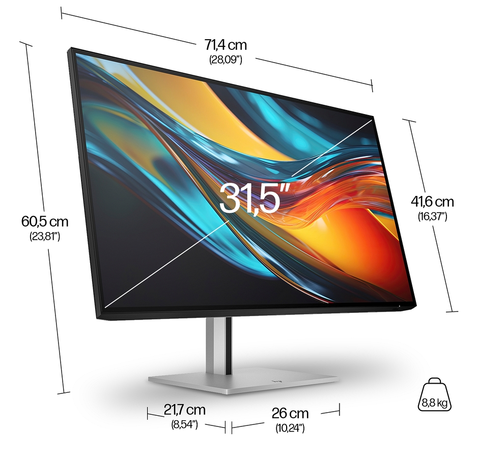 Monitor HP Series 7 Pro 732pk 4K UHD 31.5 cala IPS Black 3840x2160 HDMI DisplayPort Thunderbolt USB-C VESA pivot 8Y2K9AA