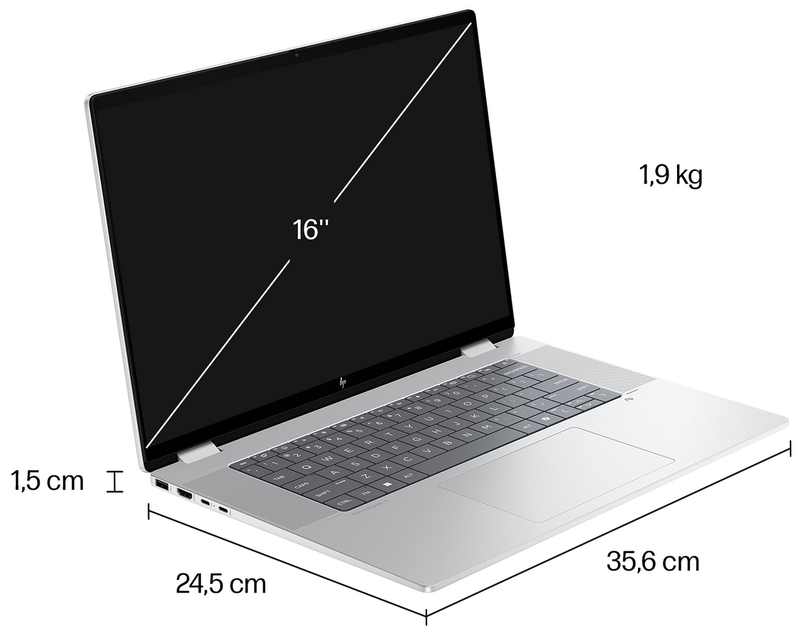 Dotykowy HP OmniBook X Flip 16 Next Gen AI 3K OLED 120Hz Intel Core Ultra 7 258V 8-rdzeni 32GB LPDDR5x 2TB SSD NVMe Win11 Pen