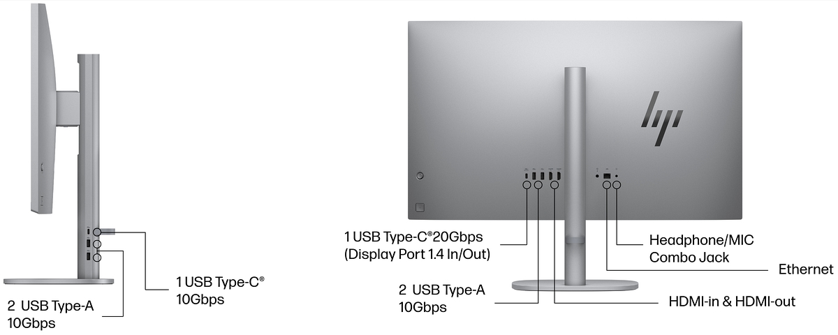 AiO HP OmniStudio X 27 4K UHD IPS Intel Core Ultra 7 155H 16-rdzeni 16GB DDR5 1TB SSD NVMe Windows 11 + klawiatura i mysz