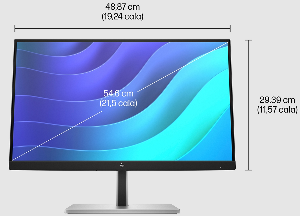 Monitor HP E22 G5 FullHD 21.5 cali IPS 75Hz 1920x1080 HDMI DisplayPort pivot VESA 6N4E8AA