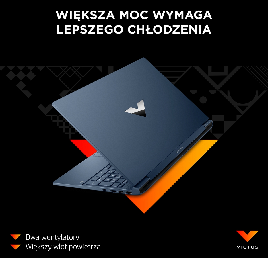 HP Victus Gaming 15 FullHD IPS 144Hz Intel Core i5-13420H 8-rdzeni 16GB DDR4 512GB SSD NVMe NVIDIA GeForce RTX 3050 6GB