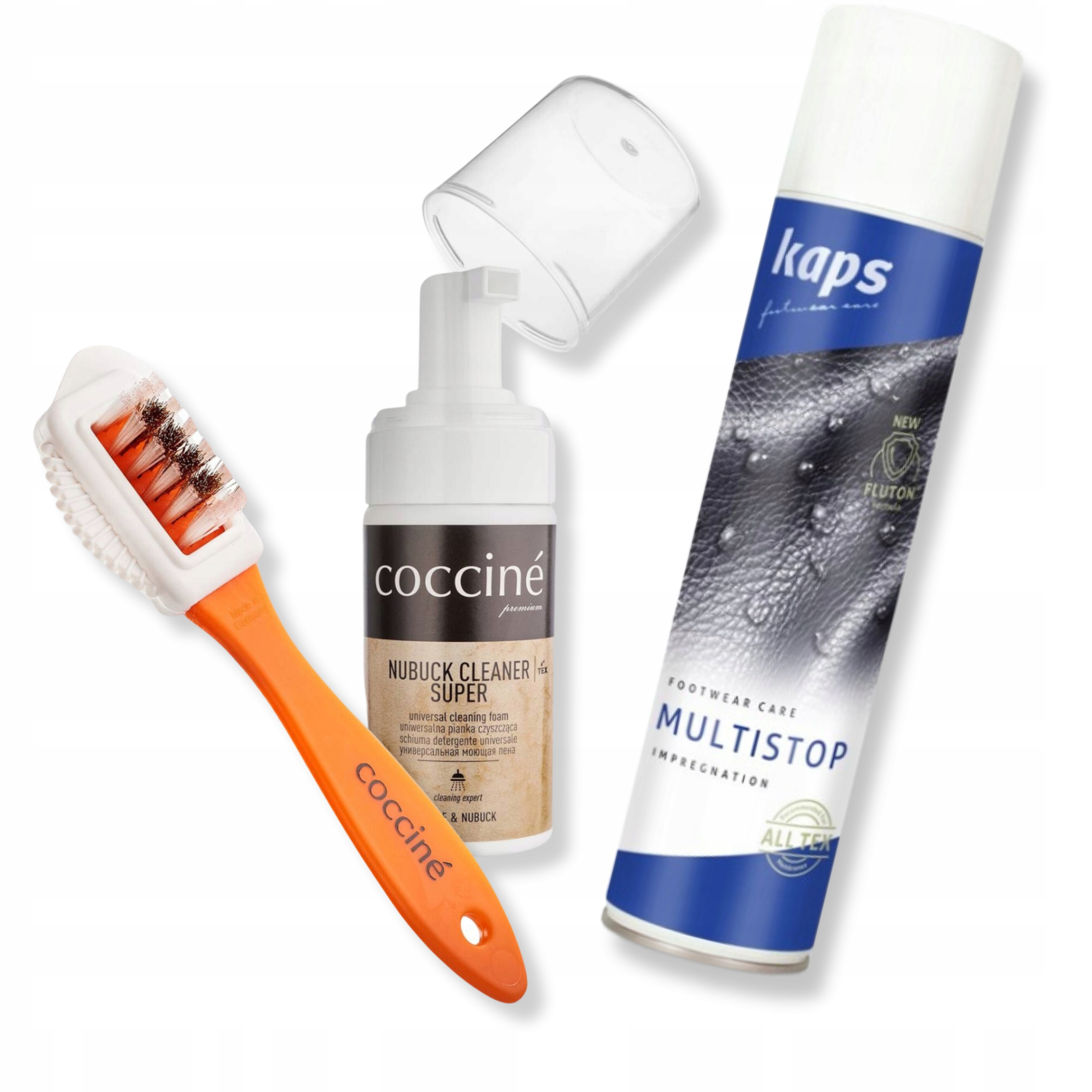 ZESTAW MULTISTOP 400 ML  KAPS + SZCZOTKA COCCINE +  PIANKA COCCINE