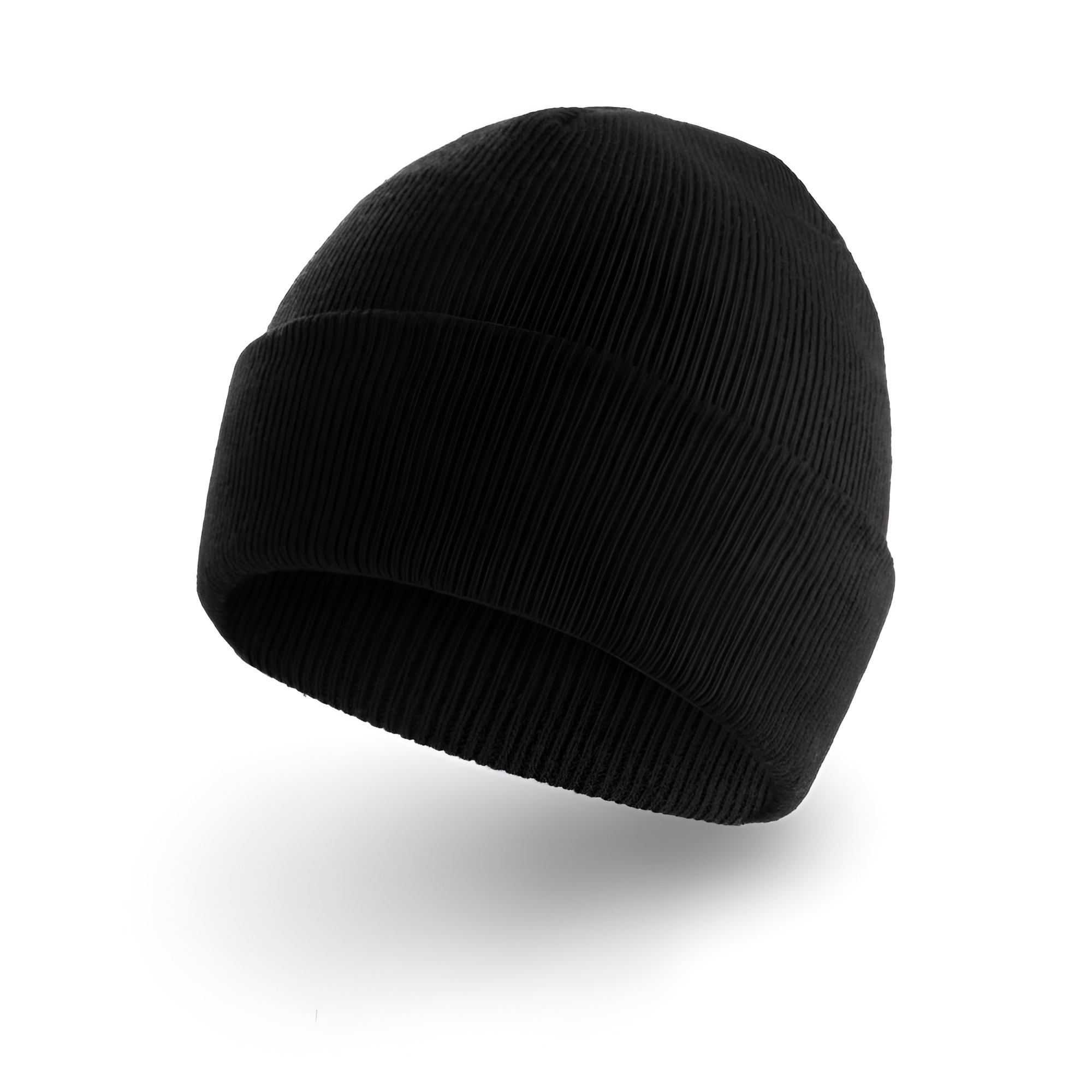 Czarna czapka gładka U1