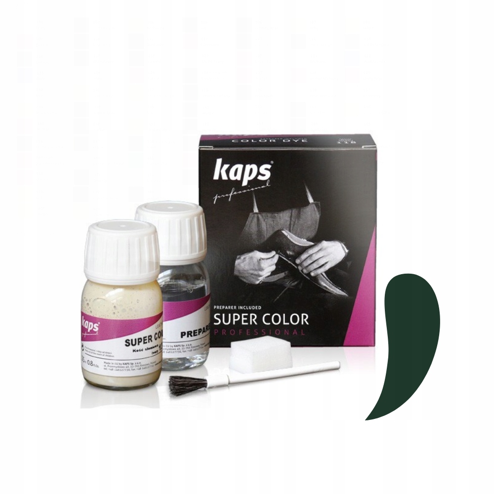 SUPER COLOR 25 ML+ PREPARER 25 ML ZIELONY - KAPS PROFESSIONAL