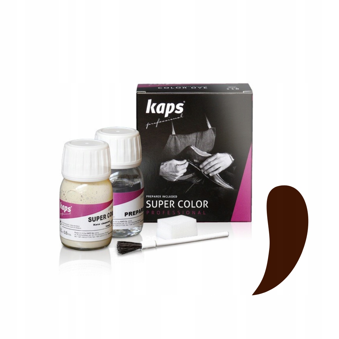 SUPER COLOR 25 ML+ PREPARER 25 ML CZEKOLADA - KAPS PROFESSIONAL