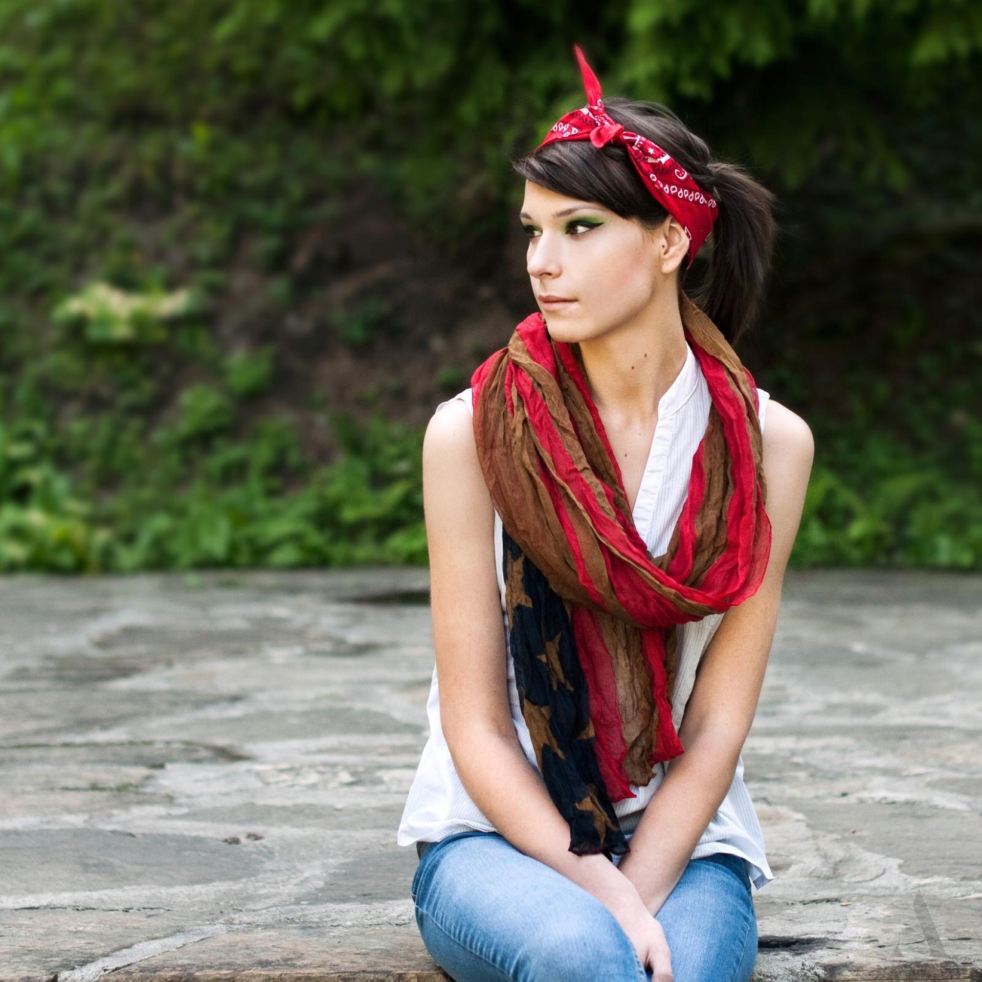 Bandana Classic rebel  fuksja