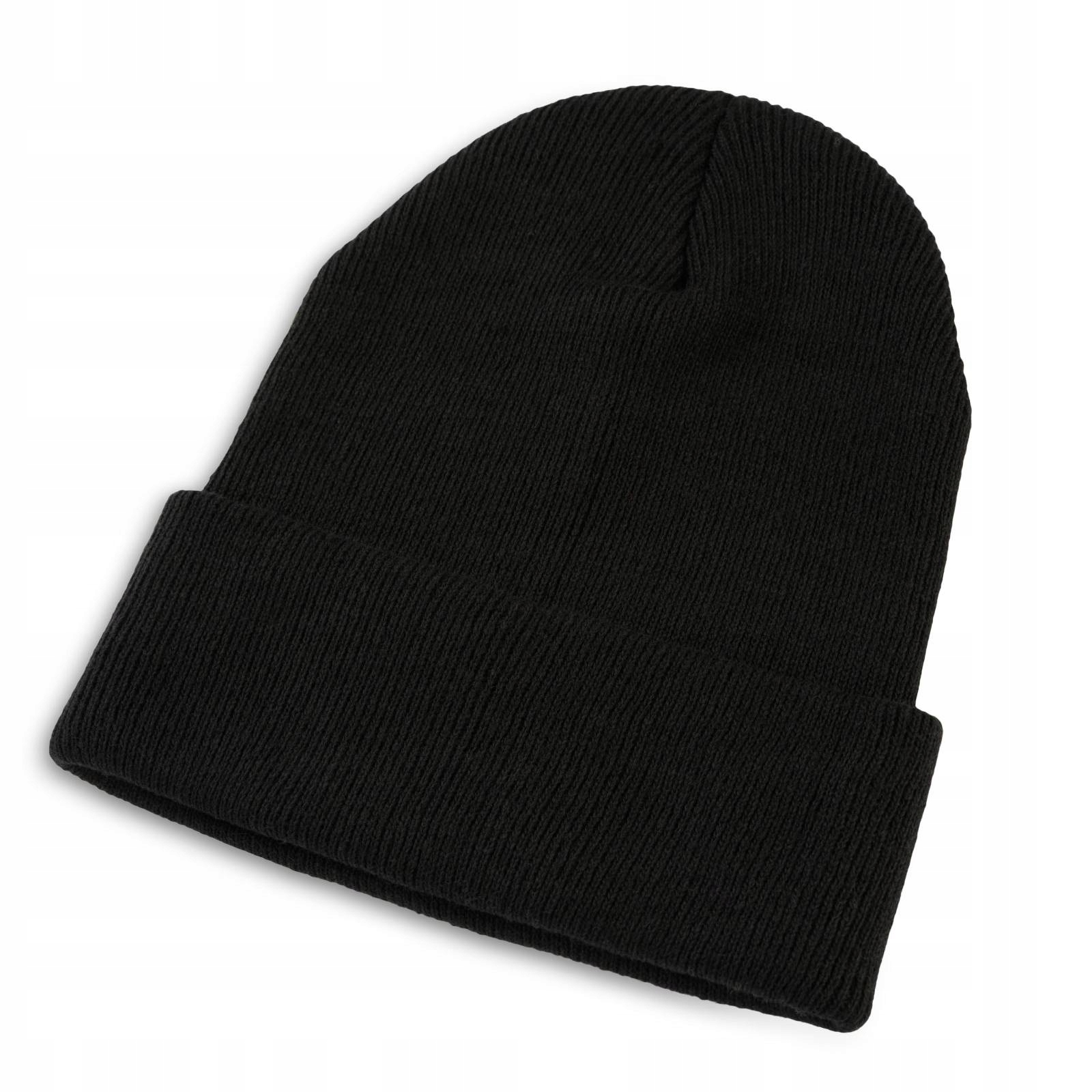 Czarna czapka gładka U1