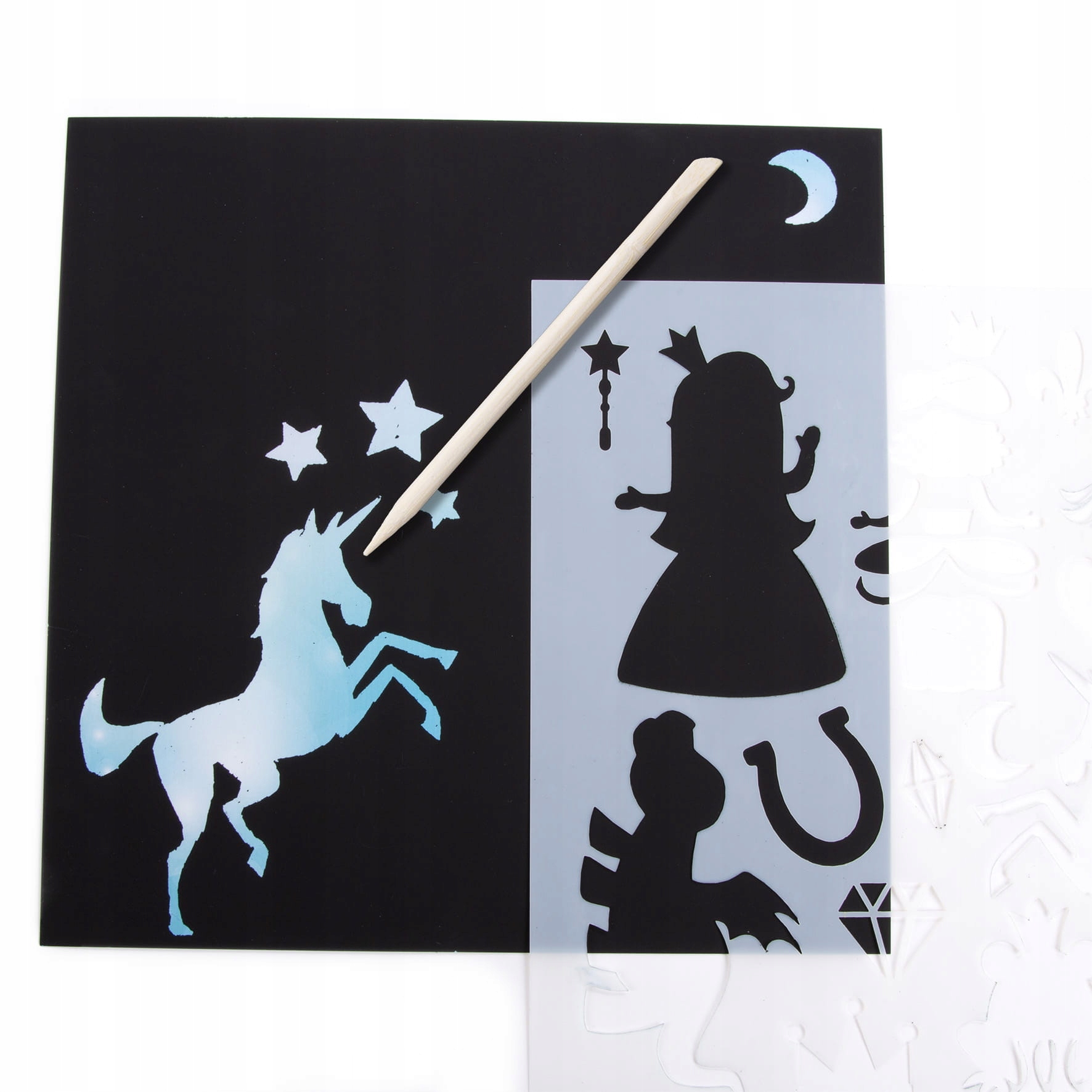 KREATYWNE WYDRAPYWANKI Z SZABLONAMI KSIĘŻNICZKI ZDRAPYWANKI DO GRAWEROWANIA