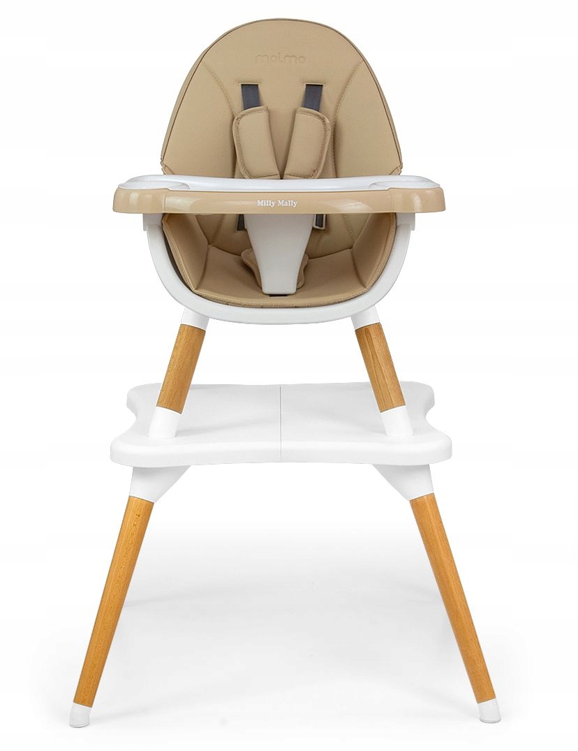 Krzesełko do karmienia 2w1 drewniane taca stolik Malmo Milly Mally
