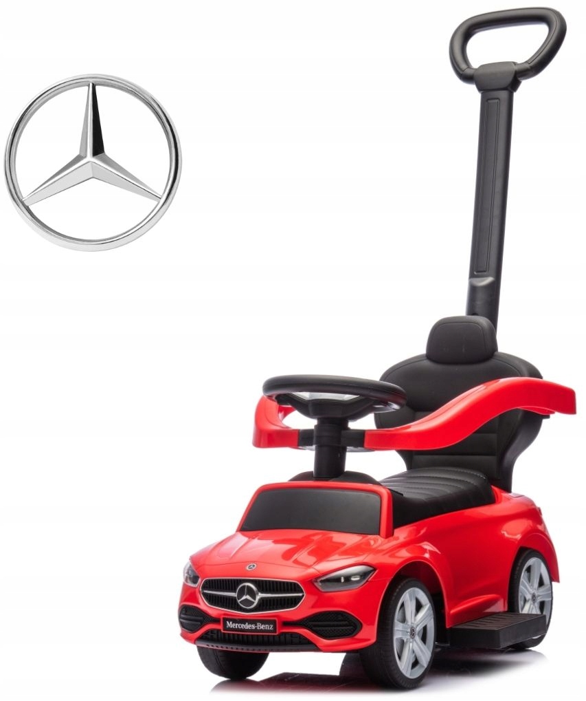 Jeździk Milly Mally Pojazd MERCEDES C-CLASS RĄCZKA PCHACZ MULTIMEDIALNY