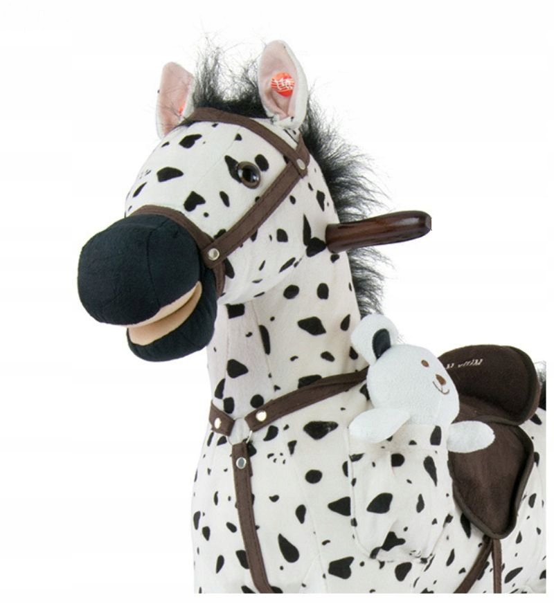 Koń Konik na biegunach Mustang Milly Mally Black Dot