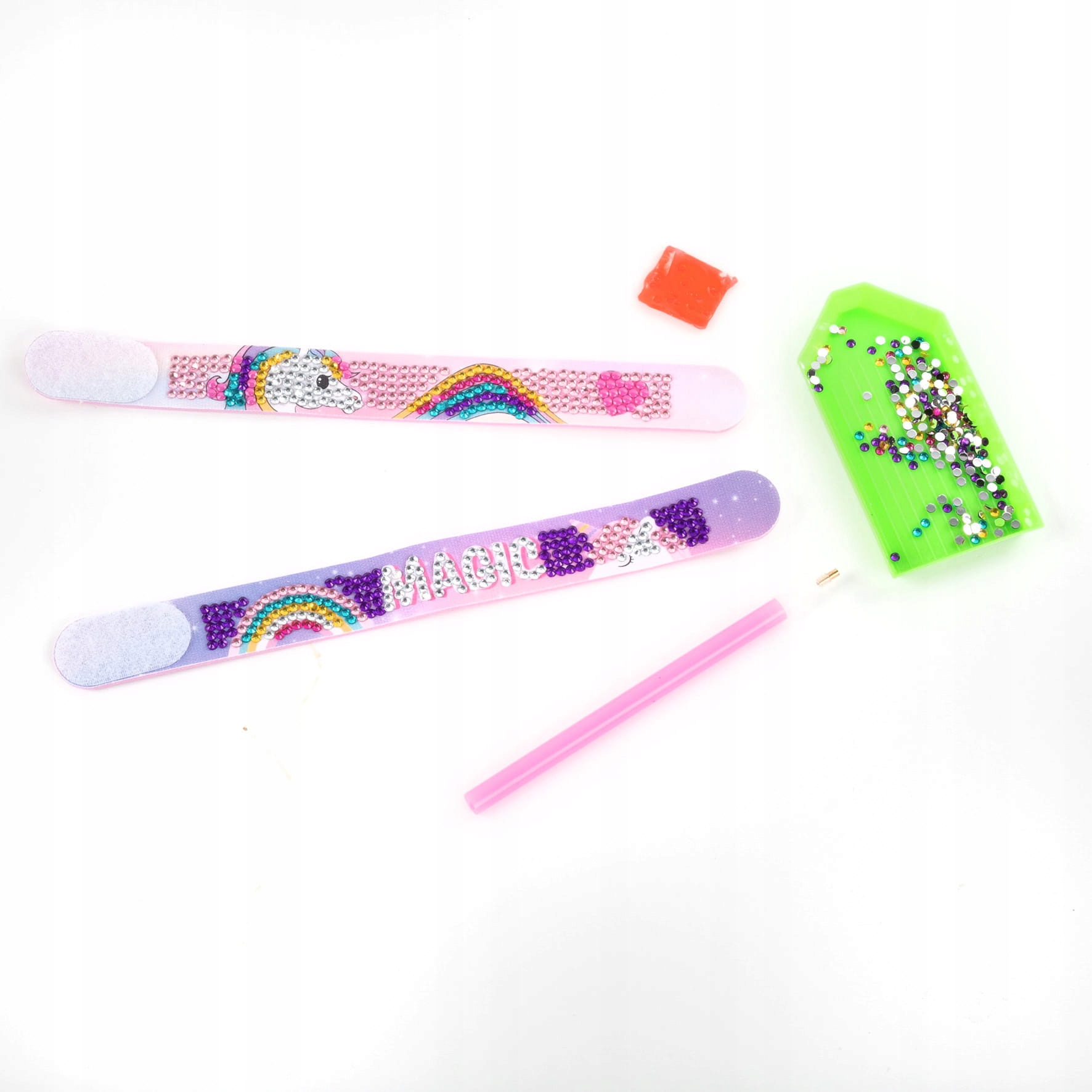 KIDEA ZESTAW KREATYWNY STWÓRZ WŁASNE DIAMENTOWE BRANSOLETKI JEDNOROŻEC