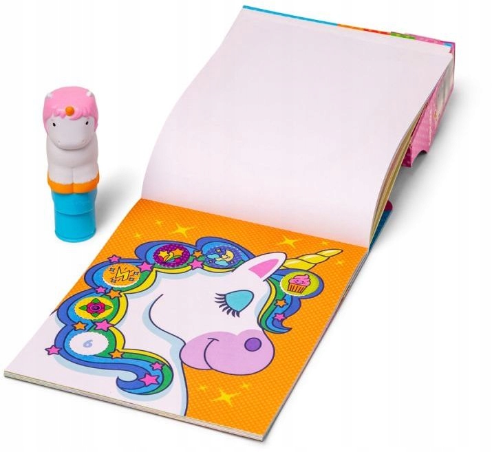 Sticker WOW Stempelki naklejkami jednorożec zestaw 300szt naklejek książka