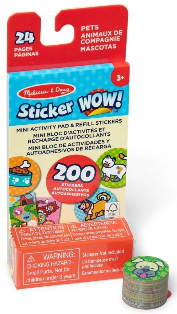 Sticker WOW 200szt naklejek MINI KIĄŻECZKA Uzupełnienie Naklejki ZWIERZĄTKA
