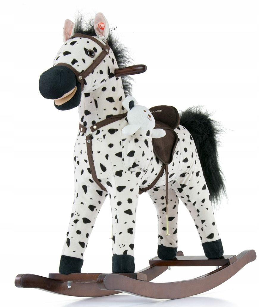 Koń Konik na biegunach Mustang Milly Mally Black Dot