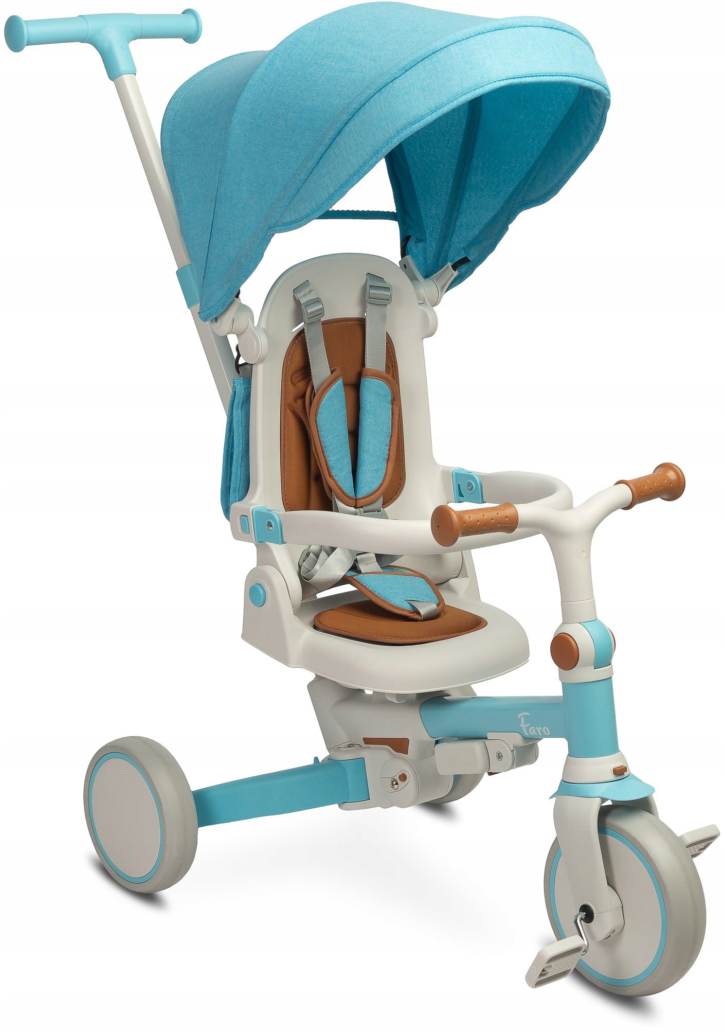 ROWEREK TRÓJKOŁOWY BIEGOWY 2W1 PROWADNIK BUDKA ROŚNIE TOYZ FARO KOMPAKTOWY