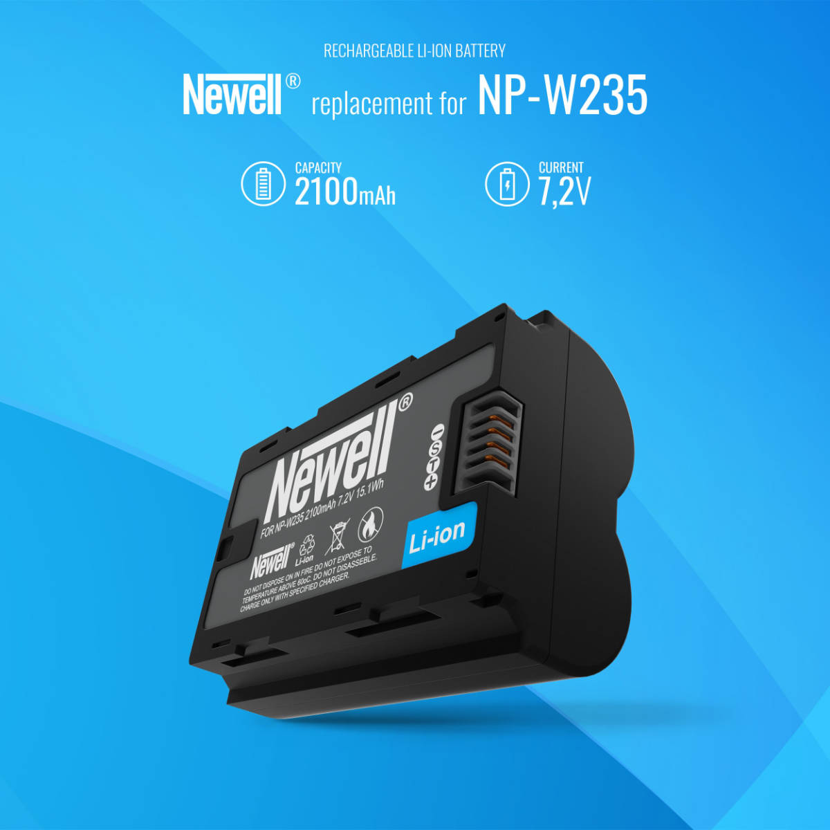 NEWELL Akumulator Bateria 2100 mAh zamiennik Fuji Fujifilm NP-W235