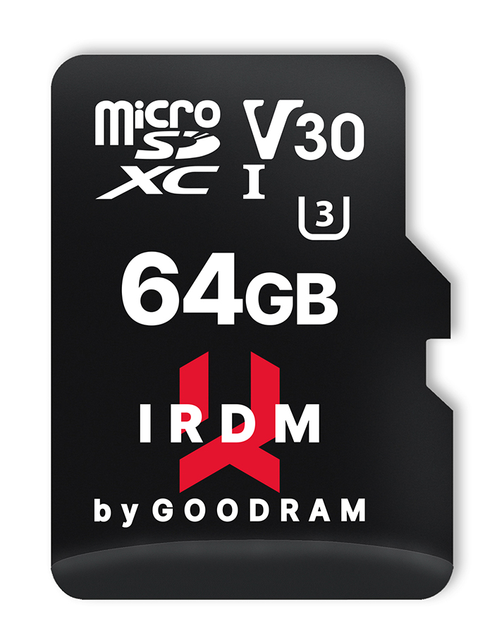 IRDM Karta pamięci 4K 64GB microSD + ADAPTER DO SD