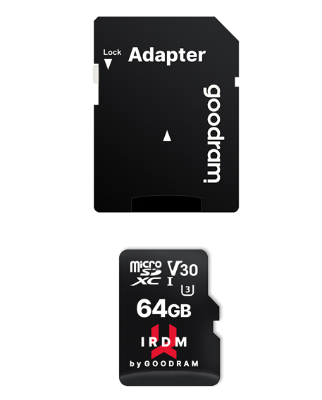 IRDM Karta pamięci 4K 64GB microSD + ADAPTER DO SD