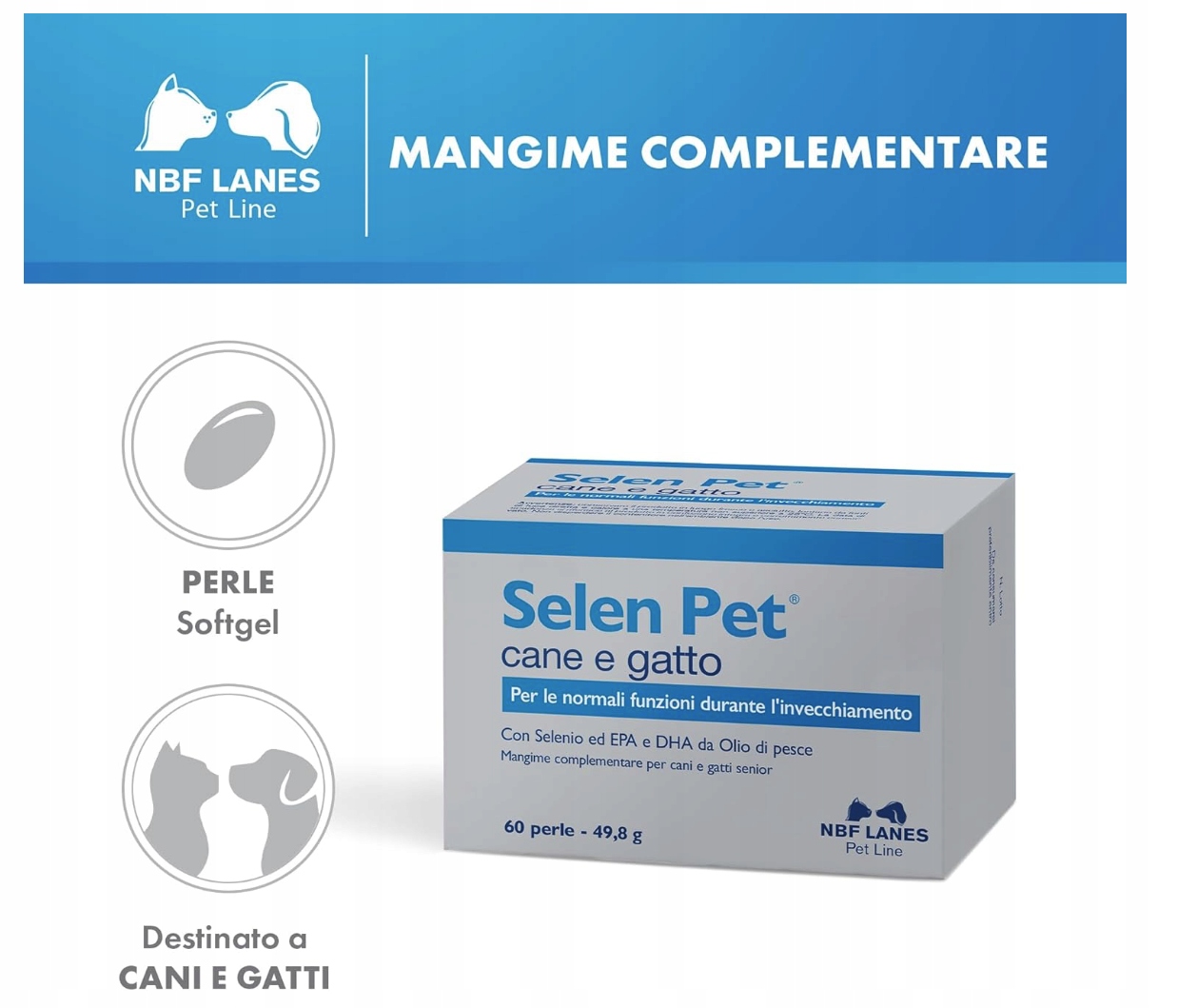 Selen Pet cane e gatto 60 kapsułek - NBF Lanes