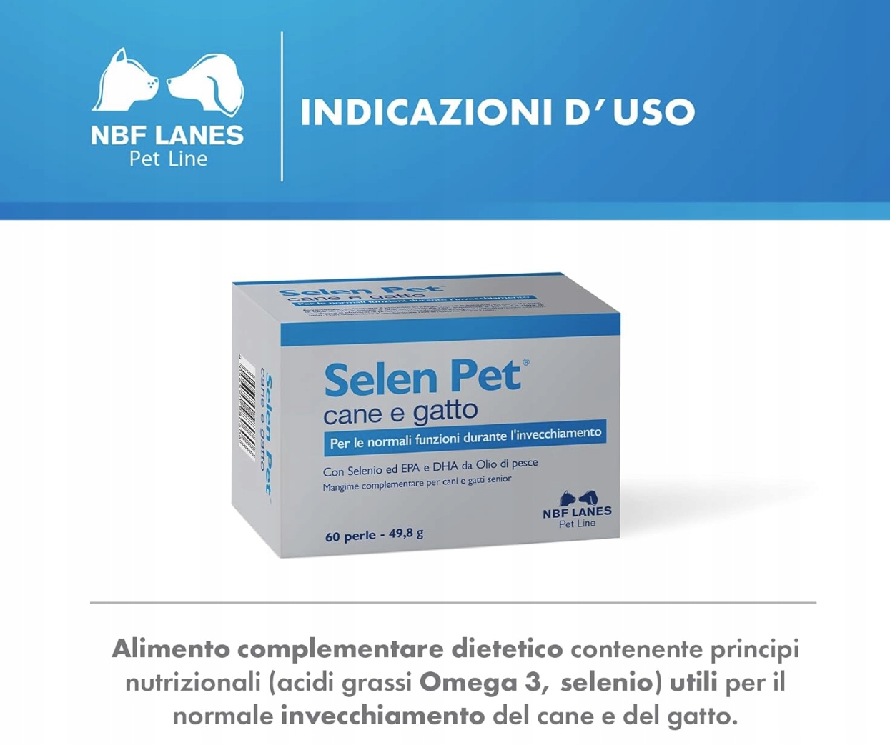 Selen Pet cane e gatto 60 kapsułek - NBF Lanes