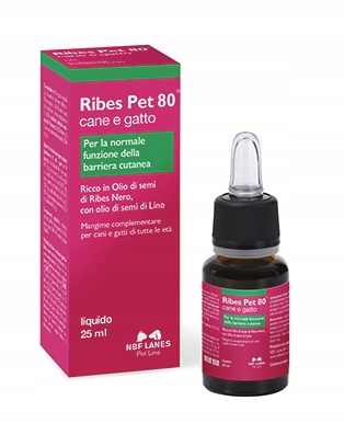 RIBES PET 80 CANE E GATTO choroby skóry 25ml z zakraplaczem NBF Lanes