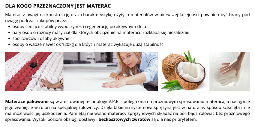 MATERAC CMMED 80x200 KOKOS, VISCO-Memory Multipocket 23cm