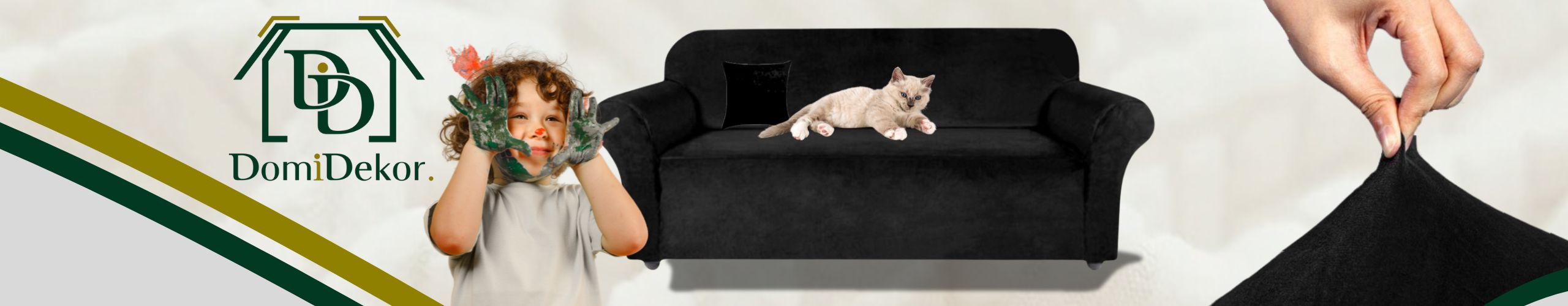 POKROWIEC NA KANAPĘ SOFĘ NAROŻNIK ELASTYCZNY WELUR AKSAMIT 190-230 CZARNY