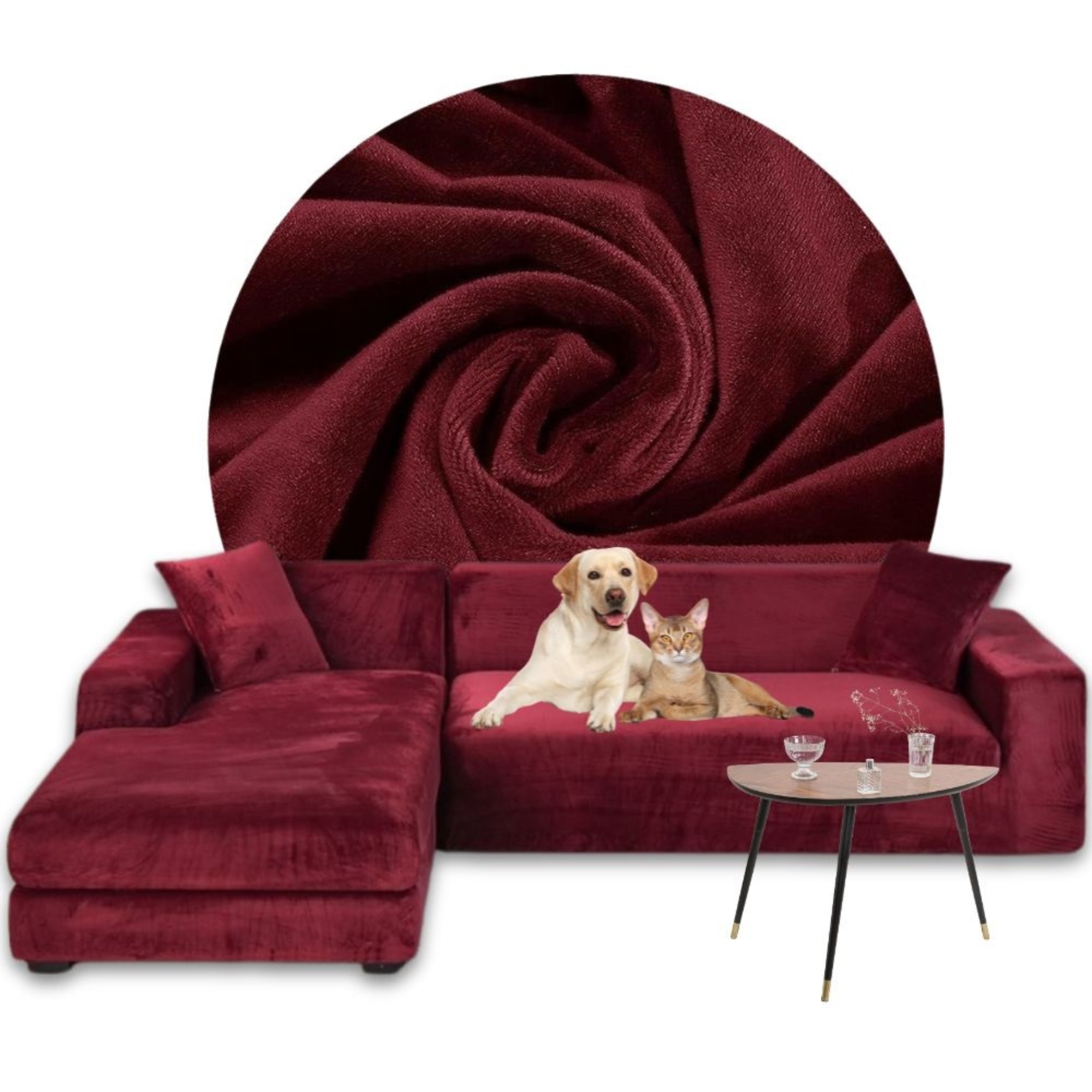 POKROWIEC NA NAROŻNIK KANAPĘ SOFĘ WELUR PREMIUM