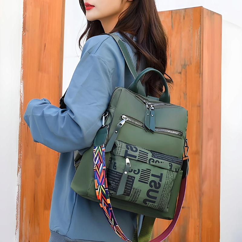 PLECAK DAMSKI MIEJSKI TORBA TOREBKA ZIELONY 2W1