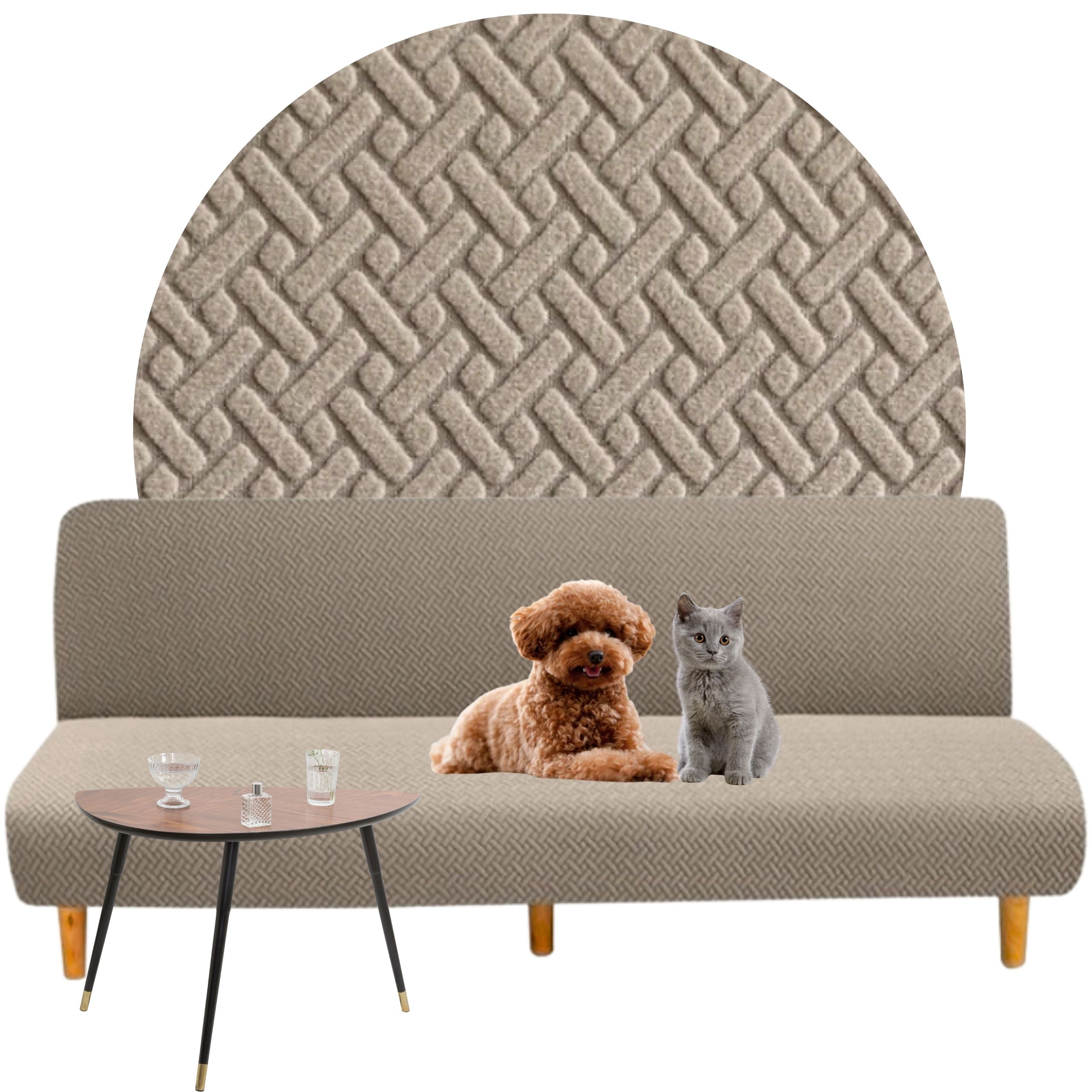 POKROWIEC NA WERSALKĘ SOFĘ ŻAKARD JODEŁKA 190-210