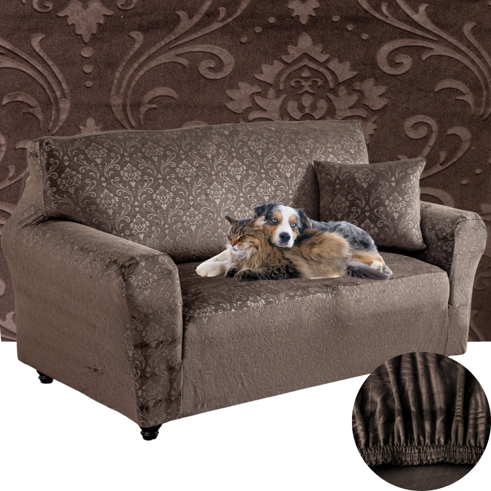 POKROWIEC NA KANAPĘ SOFĘ NAROŻNIK WELUR 145-185 CM