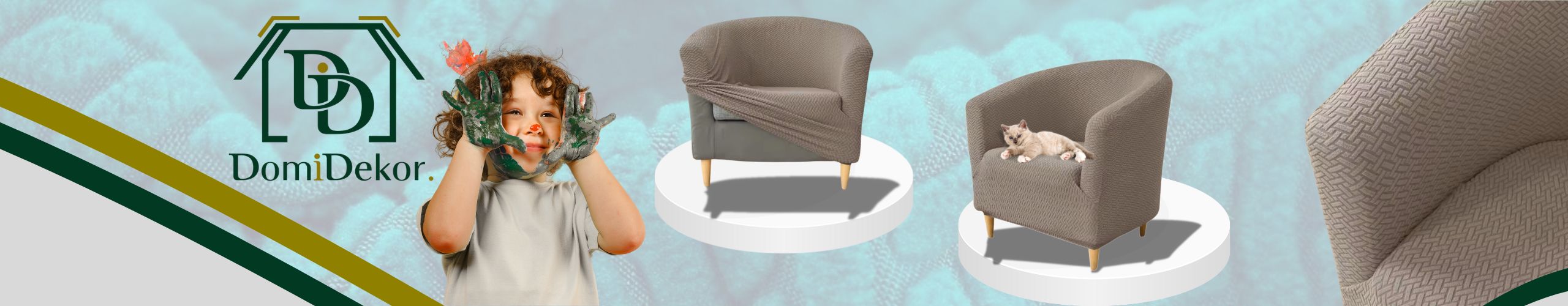 POKROWIEC NA FOTEL KLUBOWY CLUB BAR JODEŁKA BEŻOWY