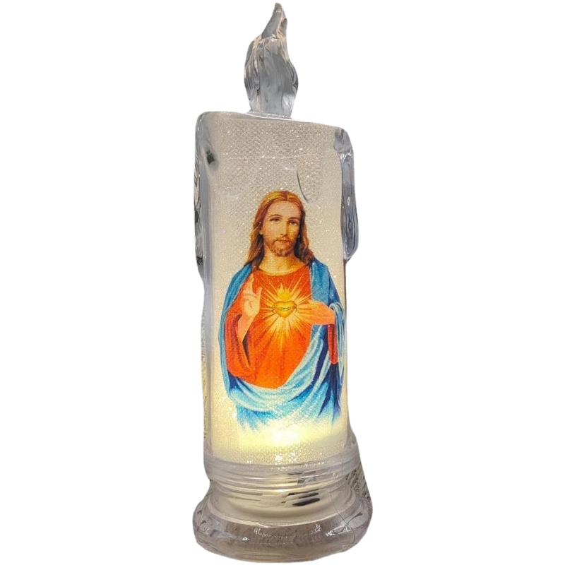 duży znicz led Jezus - miniatura