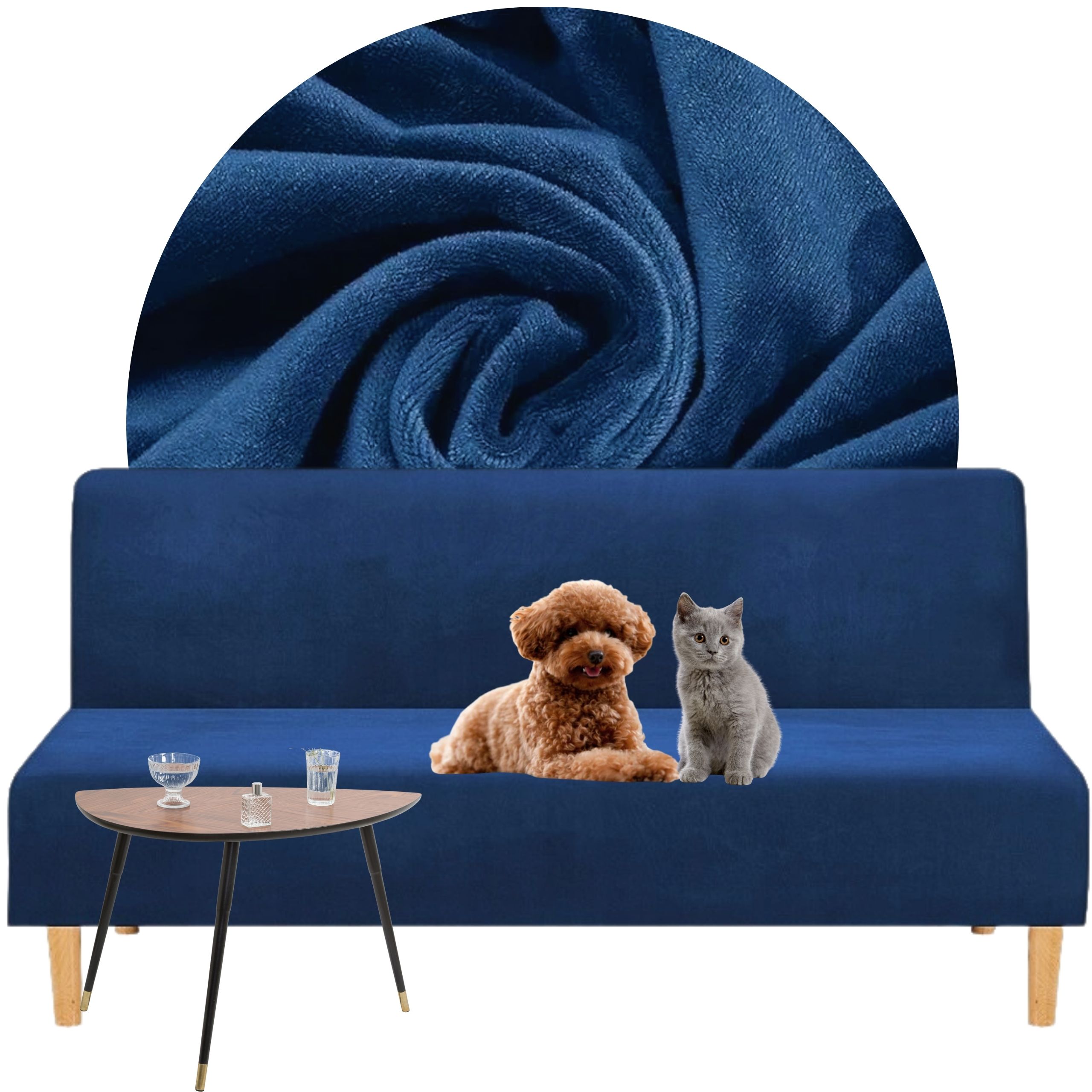 POKROWIEC NA WERSALKĘ SOFĘ WELUR PREMIUM 190-210CM