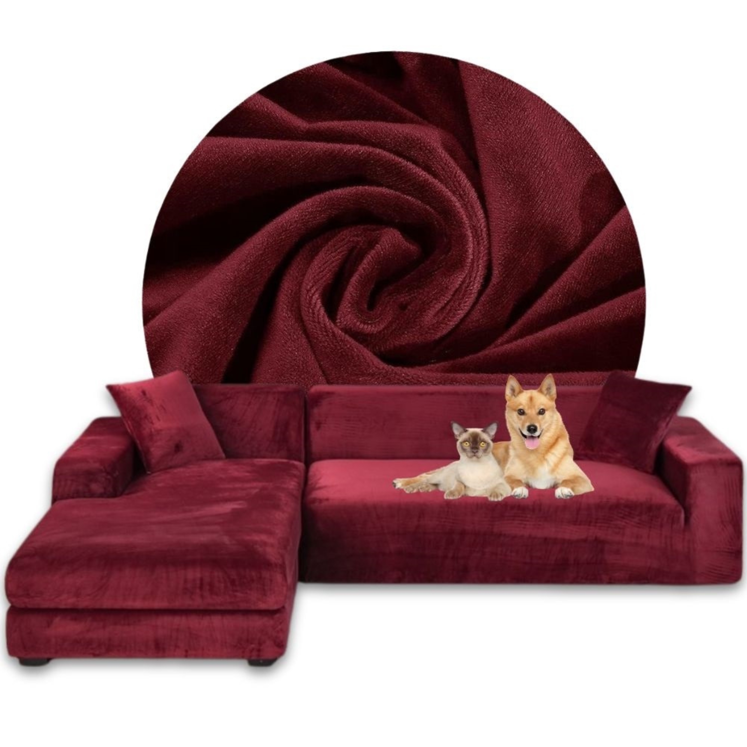 POKROWIEC NA NAROŻNIK KANAPĘ SOFĘ WELUR PREMIUM