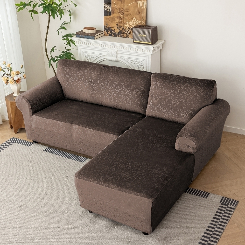 POKROWIEC NA NAROŻNIK KANAPĘ SOFĘ WELUR PRAWY 2+2