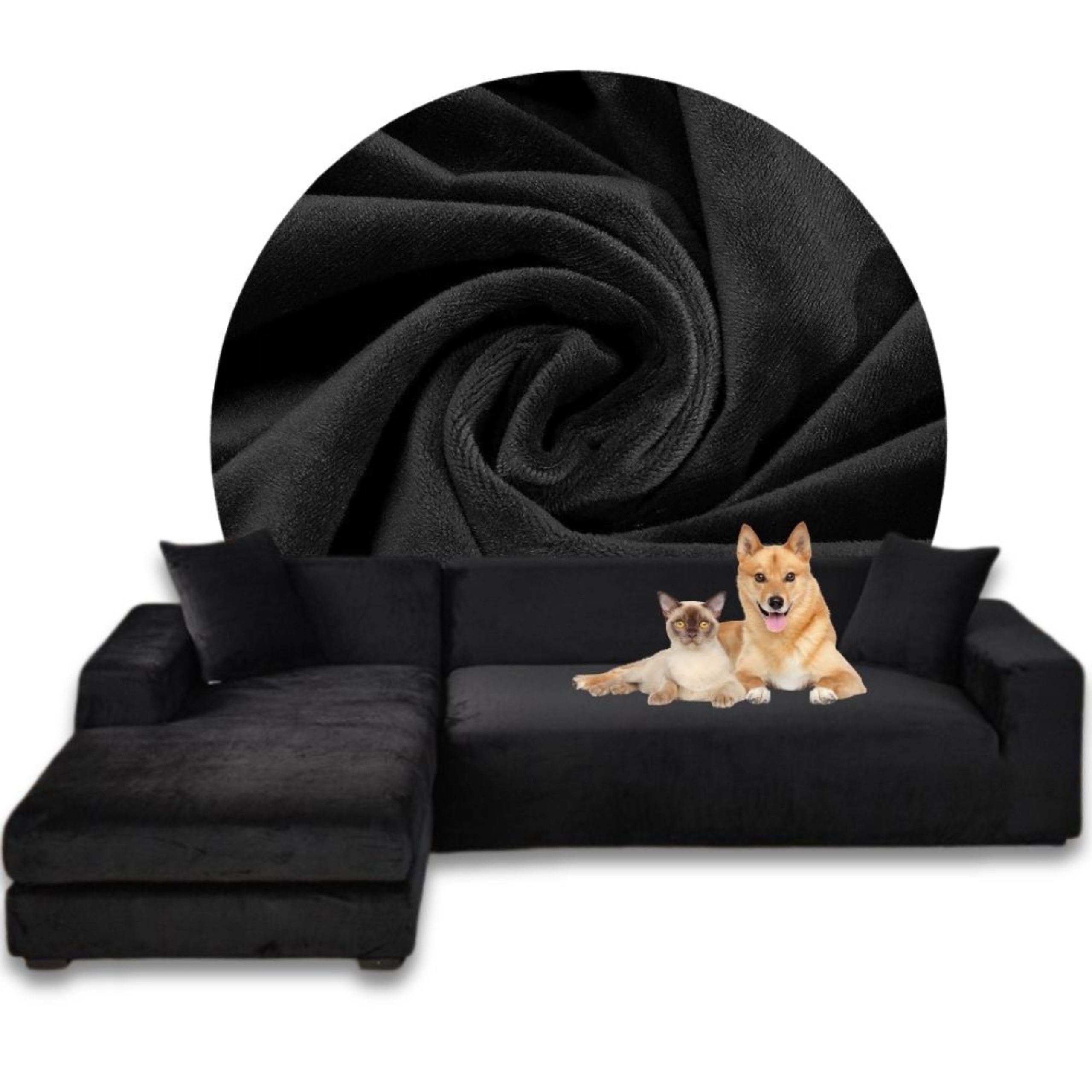 POKROWIEC NA NAROŻNIK KANAPĘ SOFĘ WELUR PREMIUM