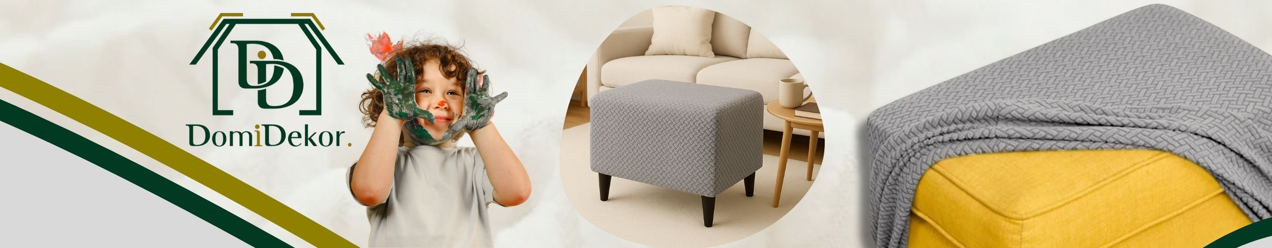 POKROWIEC NA PODNÓŻEK PUF ELASTYCZNY ŻAKARD JODEŁKA OEKO TEX CZEKOLADOWY BRĄZ